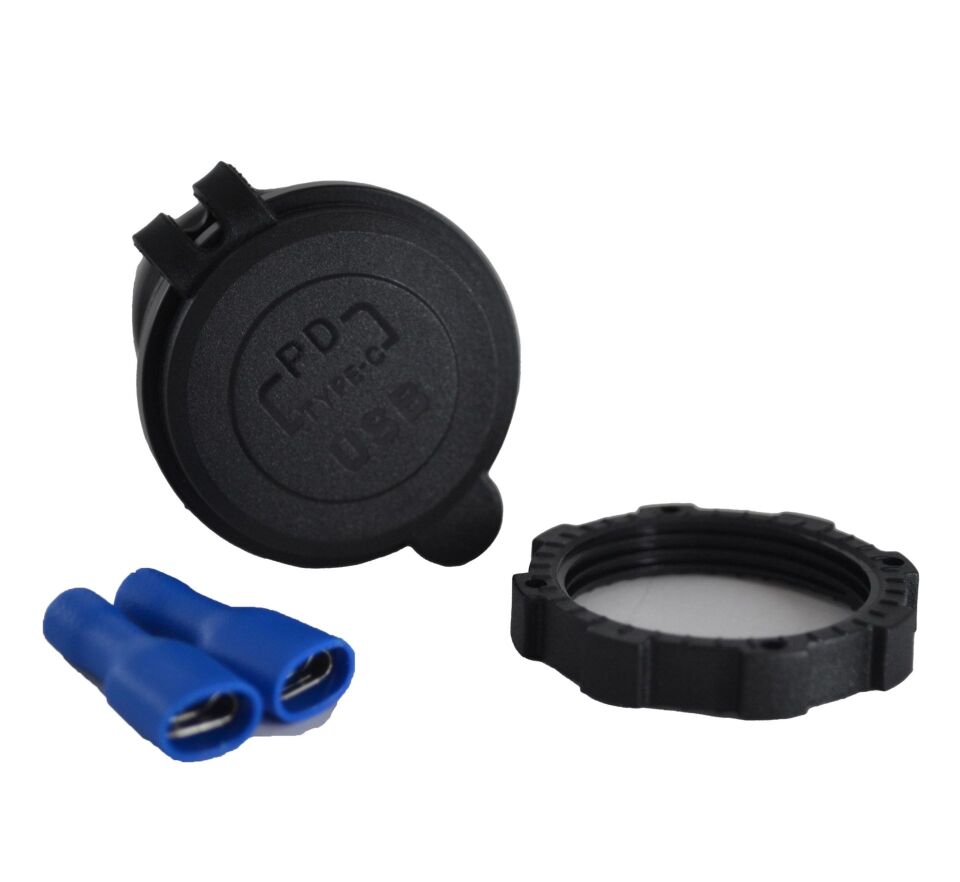 12V 24V DC USB QC3.0 Type-C PD Hızlı Şarj Port Yuvarlak Hızlı Şarj MT-UP08