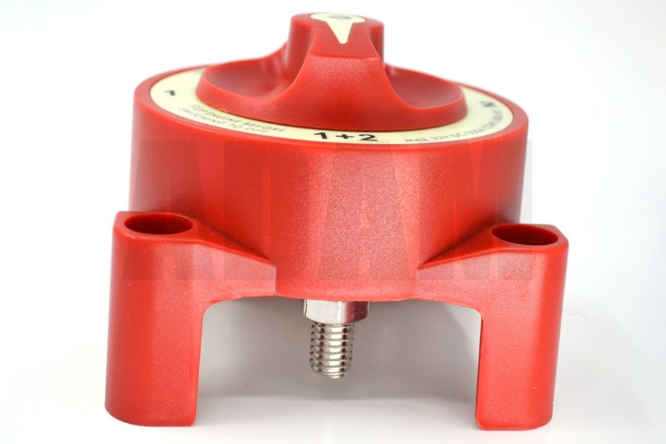 Çift Akü Elektrik Devre Kesici Both Şalter Anahtar Kırmızı 12V-24V DC 350A MT-ADK350KB