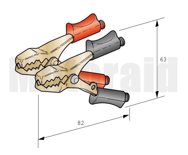 Mini Akü Takviye Pensesi Maşası Artı Eksi Set 40A İtalyan