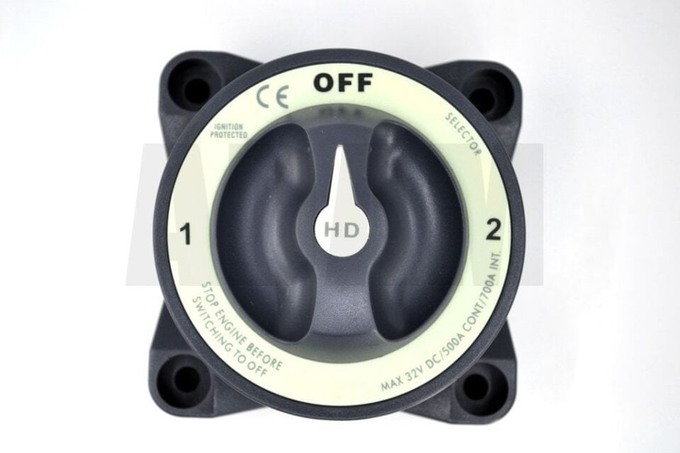 Çift Akü Elektrik Devre Kesici Both Şalter Anahtar 12V-36V DC 500A Ağır Hizmet MT-ADK500B