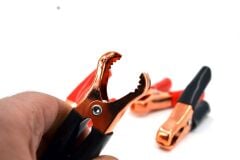 1 Takım Mini Küçük Akü Takviye Pensesi Maşası Bakır Kaplama 2 Artı 2 Eksi Set