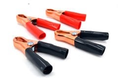 1 Takım Mini Küçük Akü Takviye Pensesi Maşası Bakır Kaplama 2 Artı 2 Eksi Set