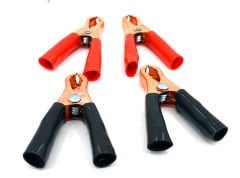 1 Takım Mini Küçük Akü Takviye Pensesi Maşası Bakır Kaplama 2 Artı 2 Eksi Set