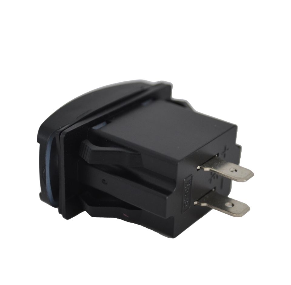 12V 24V DC USB 3,1A Şarj Port Dikdörtgen Mavi Işık MT-UM03