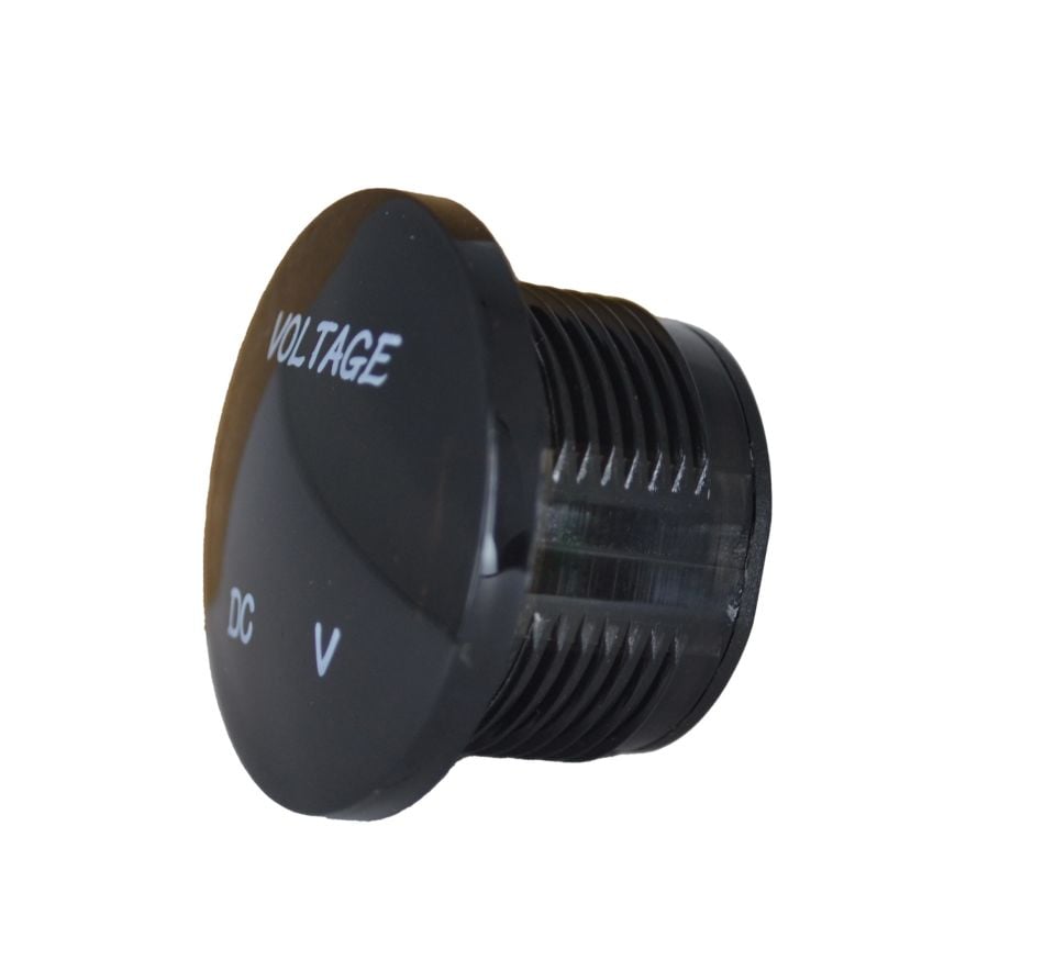 12V 24V DC Voltmetre Yuvarlak Bombeli Mavi Rakam MT-GP02