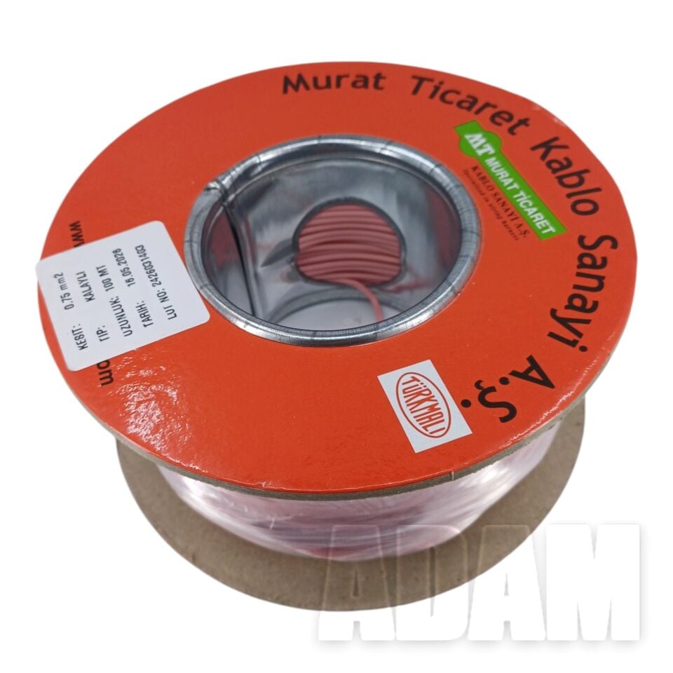100 Metre 0,75mm² Pembe Bakır Kablo Kalaylı Nyaf Tekne Oto Karavan Elektrik Tesisat Kablosu