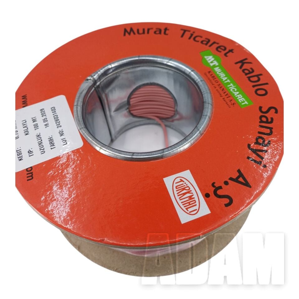 100 Metre 0,75mm² Pembe Bakır Kablo Kalaylı Nyaf Tekne Oto Karavan Elektrik Tesisat Kablosu