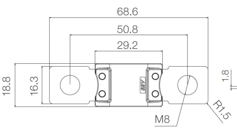 Megaval Sigorta 500A Kahverengi 500 Amper