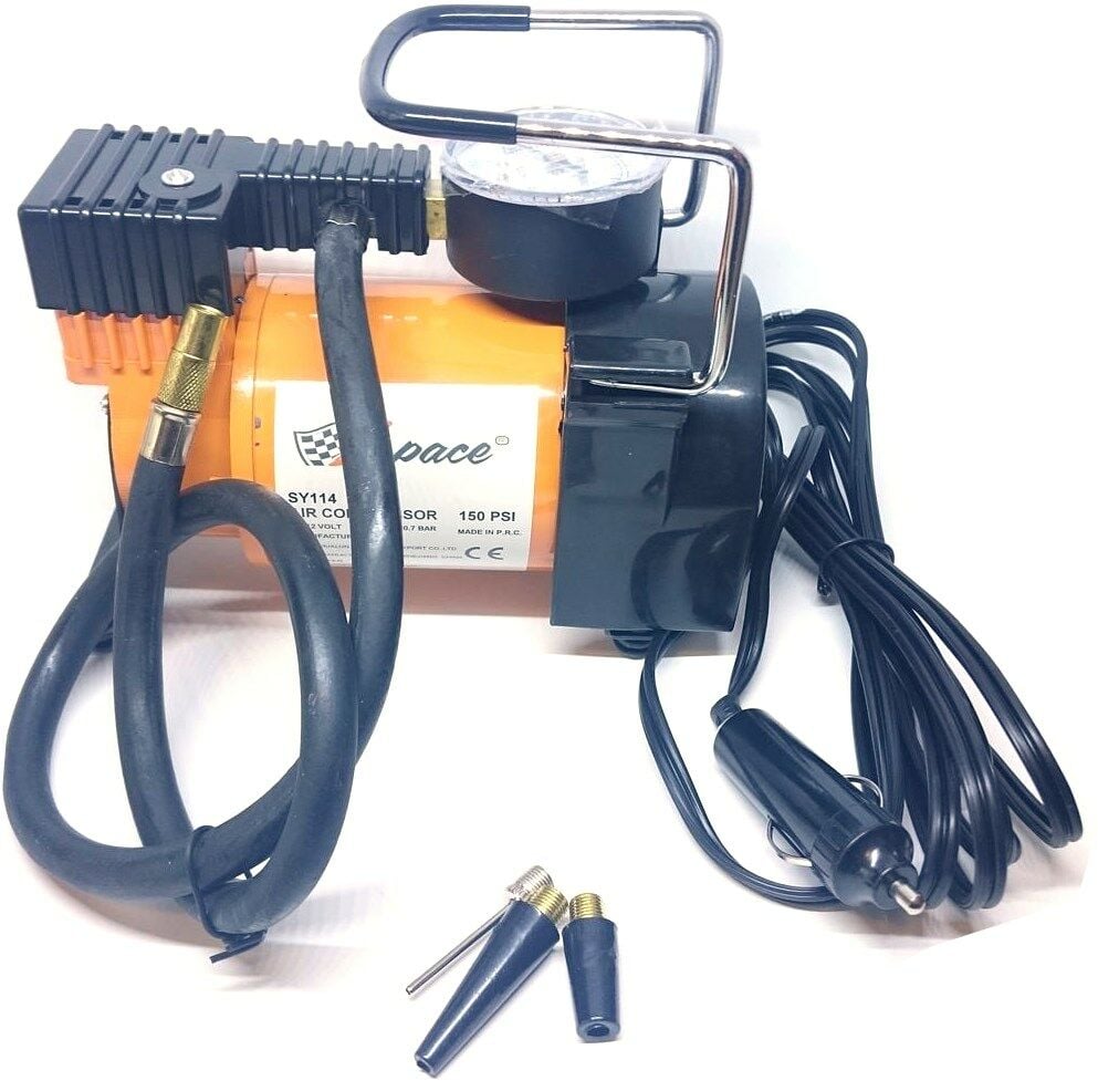 Lastik Şişirme Metal Hava Kompresörü Çantalı Pompa Space