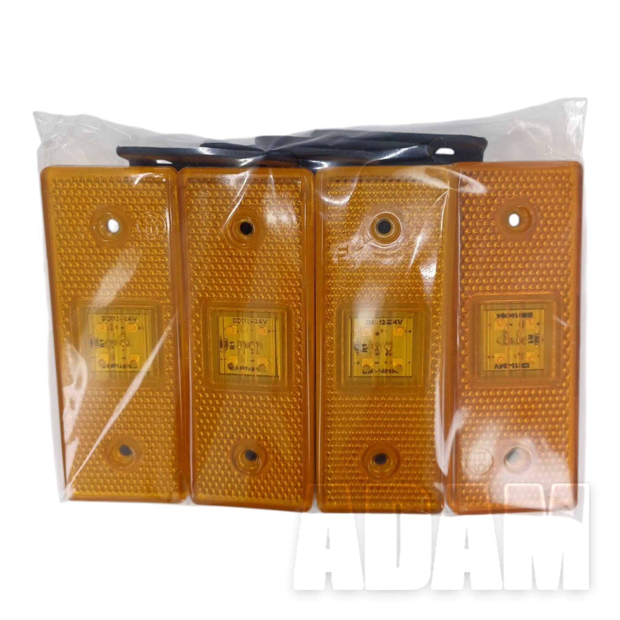 4 Adet 12V - 24V Turuncu Reflektör Dikdörtgen Ledli Side Marker Lamba