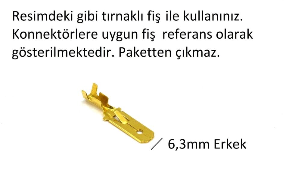 100 Adet Tekli Terminal Dişi Konnektör Kılıf 6,3 (İçine Erkek Fiş Takılır)