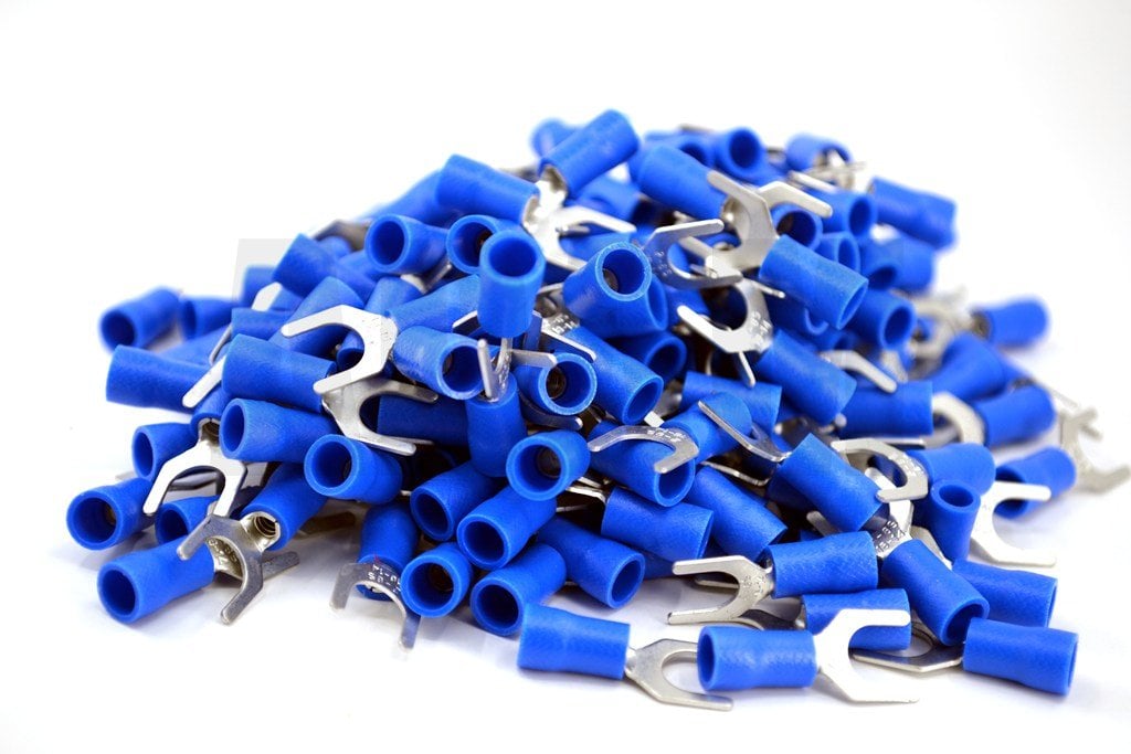 200 Adet 1,50-2,50 Bakır Kablo Pabucu Mavi M6 Çatal Sıkmalı Sulye MT-PC6002