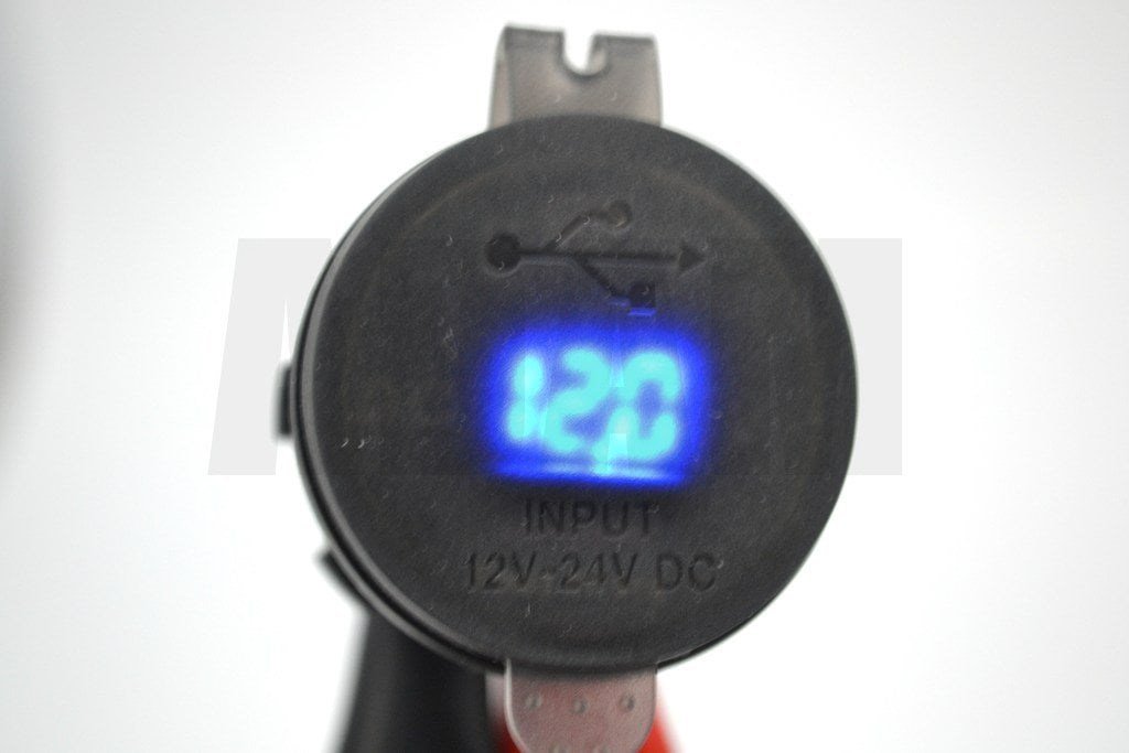 12V 24V DC USB Type-C PD Hızlı Şarj Port Voltmetreli Yuvarlak