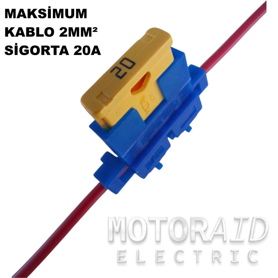 Hızlı Bıçak Sigorta Kutusu 18–14 AWG (0,75 - 2mm²) Standart Bıçak Sigorta Yuvası Mavi