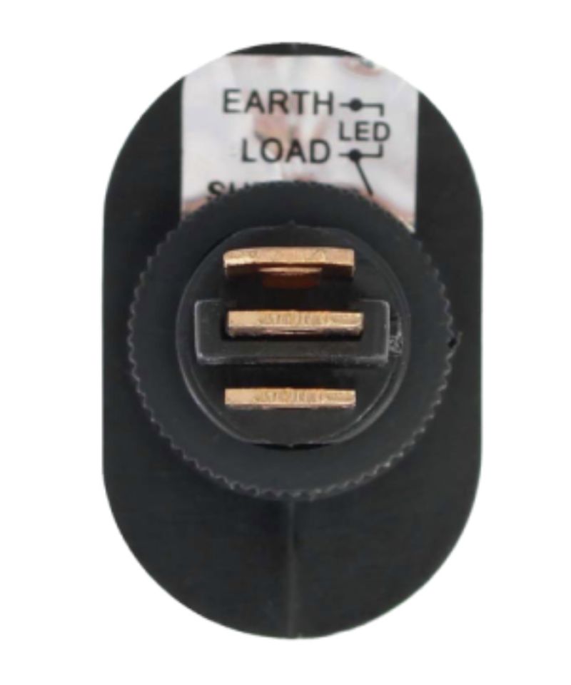 Oval Üniversal Elektrik Anahtarı 1-0 Kırmızı Ledli Rocker 3 Fişli MT-ANK35