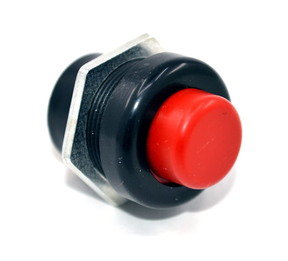 22mm Yaylı Plastik Buton Anahtar Kırmızı Vidalı MT-ANY17