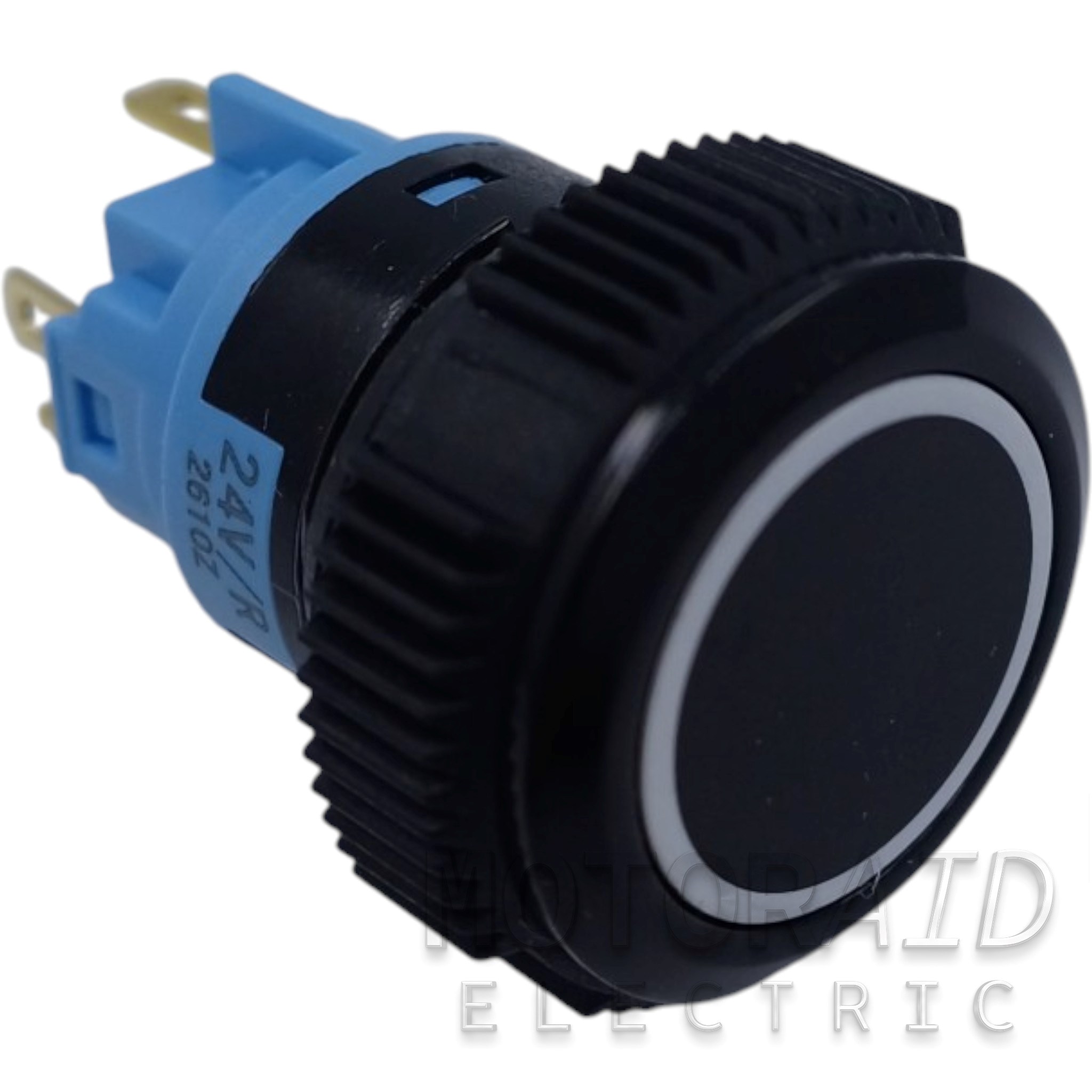 Yaylı 19mm 24V 12V Uyumlu Kırmızı Halka Işıklı 1-0 Elektrik Anahtarı 5 Pin