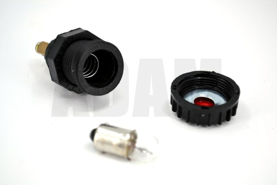 12V 5W 53 Ampullü Kırmızı Göz Lambası 17mm Gösterge İkaz MT-G17K