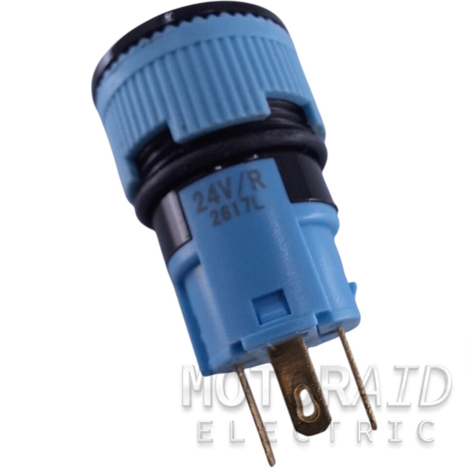 Yaylı 16mm 24V 12V Uyumlu Kırmızı Halka Işıklı 1-0 Elektrik Anahtarı 5 Pin