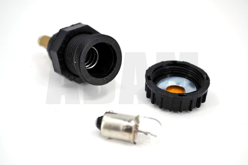 12V 5W 53 Ampullü Sarı Göz Lambası 17mm Gösterge İkaz MT-G17S