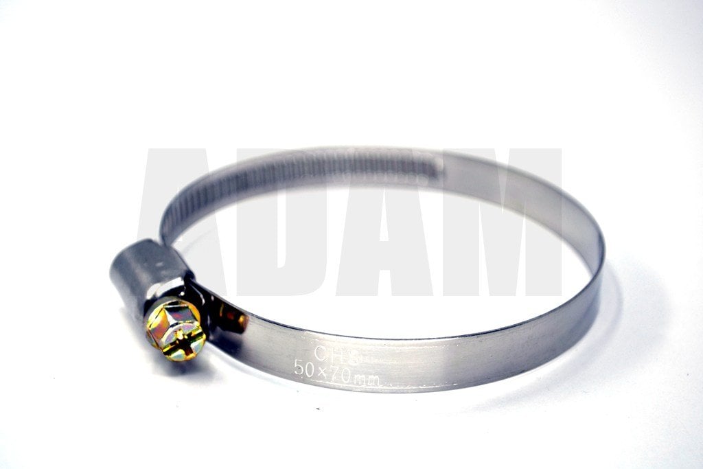 50*70 Paslanmaz Çelik Hortum Boru Tesisat Kelepçesi 1 Adet