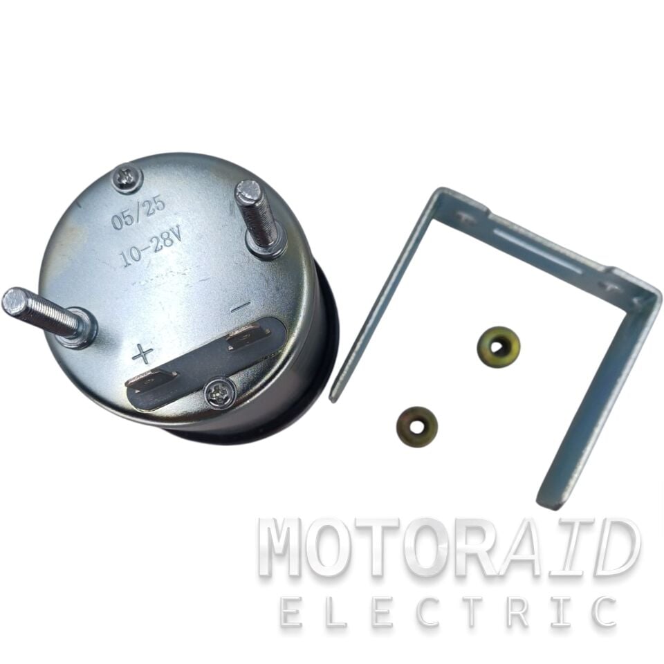 12V-24V Mekanik Motor Çalışma Saati Göstergesi 52mm - Jeneratör, Tekne ve İş Makinesi Uyumlu