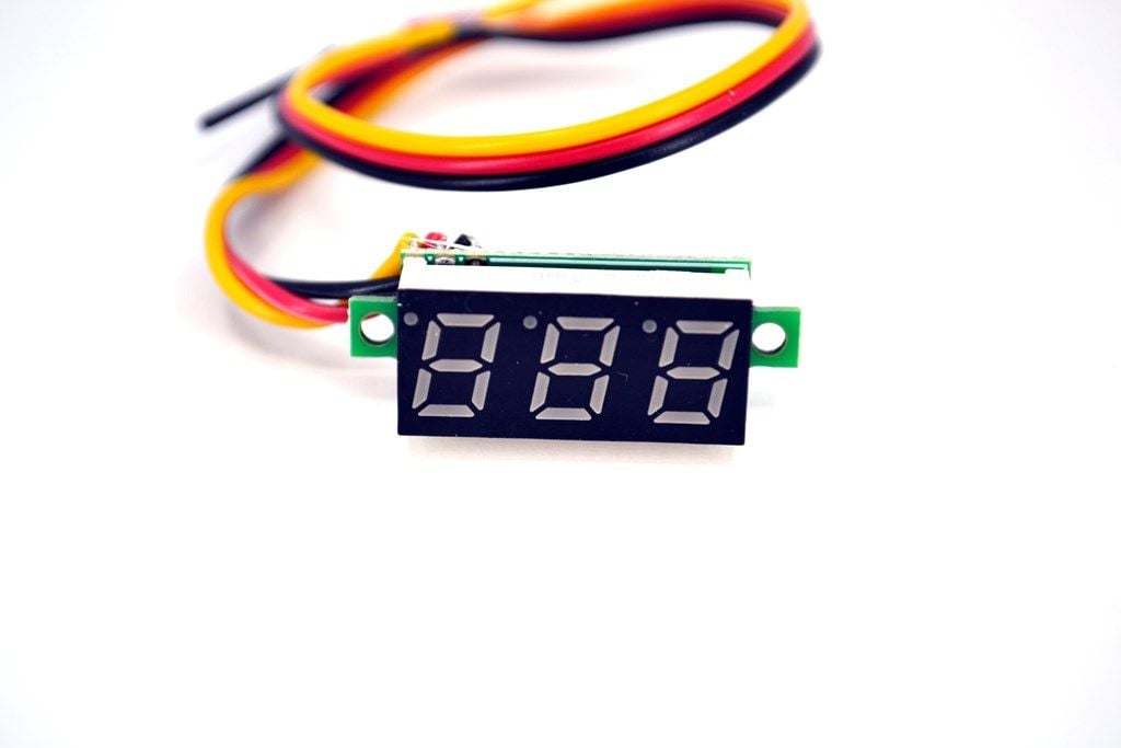 Dijital DC Voltmetre 0-100V Mavi Rakam Çerçevesiz Dikdörgen Küçük MT-GP11