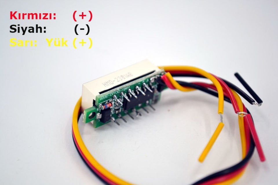 Dijital DC Voltmetre 0-100V Mavi Rakam Çerçevesiz Dikdörgen Küçük MT-GP11