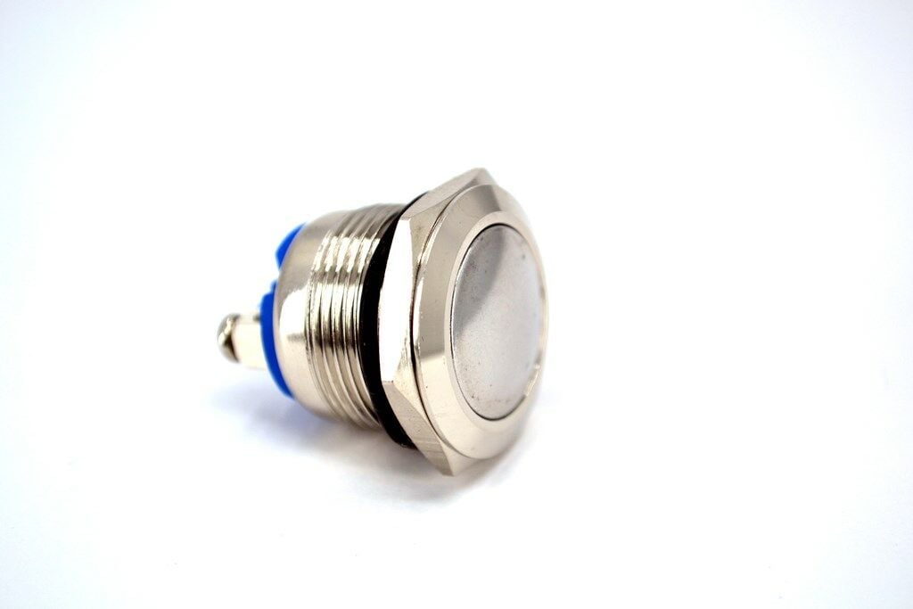 19mm Yaylı Metal Buton Işıksız 1NO Bombeli Anahtar MT-ANY19