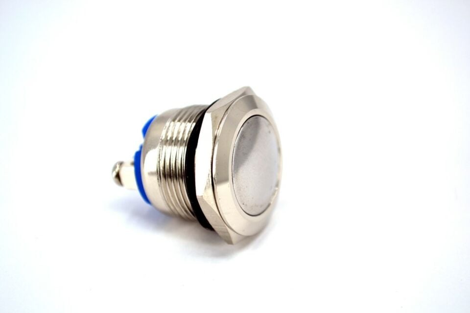 19mm Yaylı Metal Buton Işıksız 1NO Bombeli Anahtar MT-ANY19