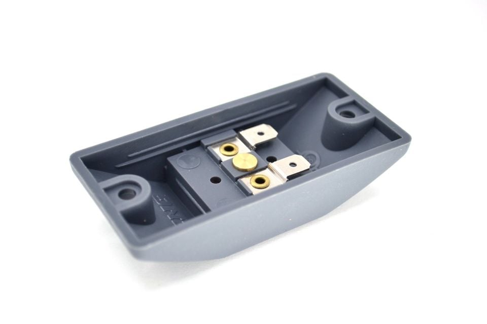 Otobüs Stop Duracak Butonu Gri Zemin Kırmızı Düğme Düz Tip