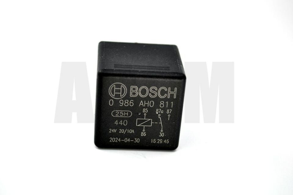 24V 20/10A Çift Platin Mini Röle 5 Fişli Bosch Bosch 0986AH0811 Sapsız