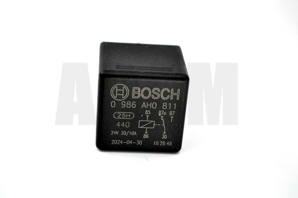 24V 20/10A Çift Platin Mini Röle 5 Fişli Bosch Bosch 0986AH0811 Sapsız