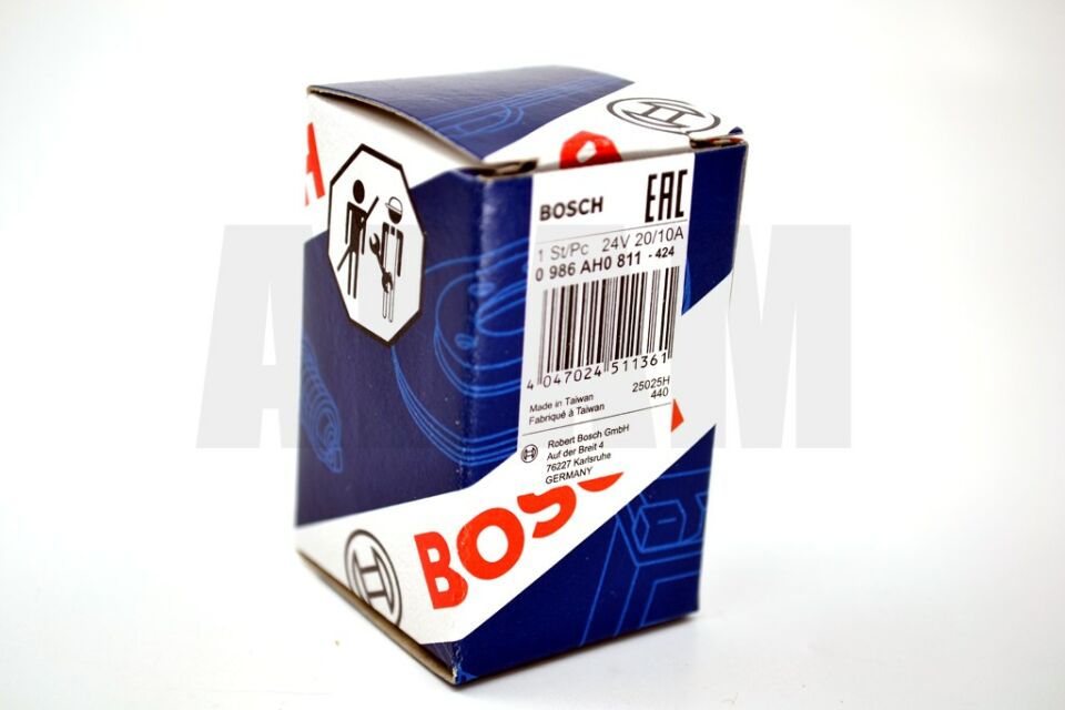 24V 20/10A Çift Platin Mini Röle 5 Fişli Bosch Bosch 0986AH0811 Sapsız