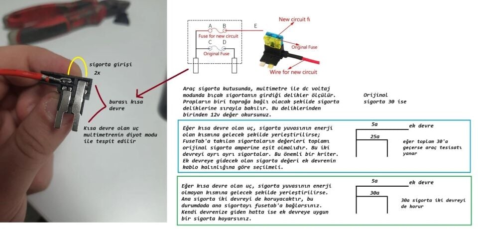 Mikro2 Sigorta Çoklayıcı Devre Alma Fuse Tap MT-SCM