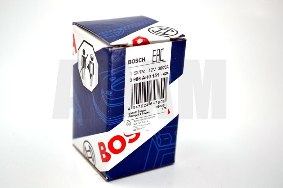 12V 30/20A Çift Platin Mini Röle 5 Fişli Bosch 0986AH0151 Sapsız
