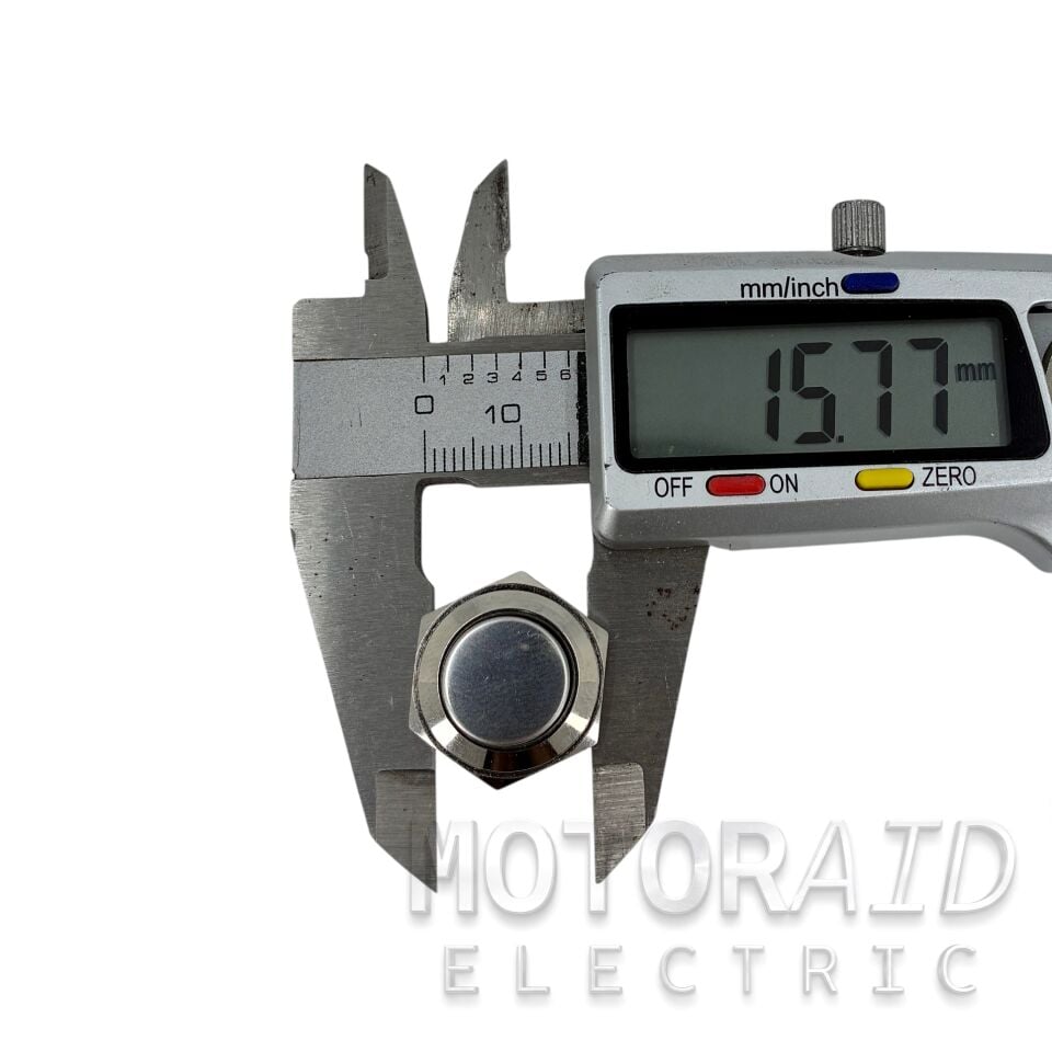 16mm Yaylı Metal Anahtar Korna Butonu Vidalı 1NO Işıksız MT-ANY36