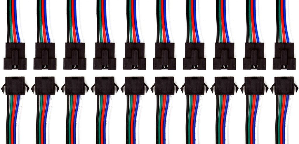 1 Takım 5 Pin Kablolu JST LED Konnektör Elektrik Soketi MT-ES05
