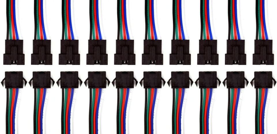 1 Takım 5 Pin Kablolu JST LED Konnektör Elektrik Soketi MT-ES05