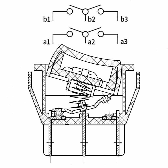 Anten Sunroof Cam Düğmesi 1-0-2 Yaylı Oklu Anahtar 12V-220V MT-ANY01