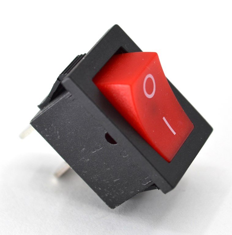 Dikdörtgen Kırmızı Elektrik Anahtarı 1-0 Işıksız Rocker 12V-220V MT-ANK02