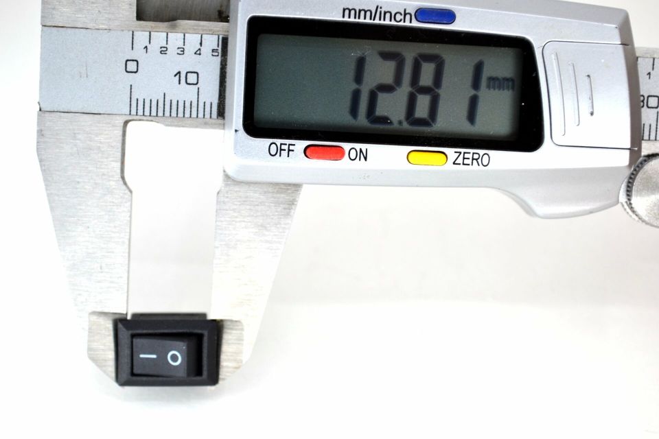 Mini Dikdörtgen Siyah Elektrik Anahtarı 1-0 Işıksız Rocker 12V-220V