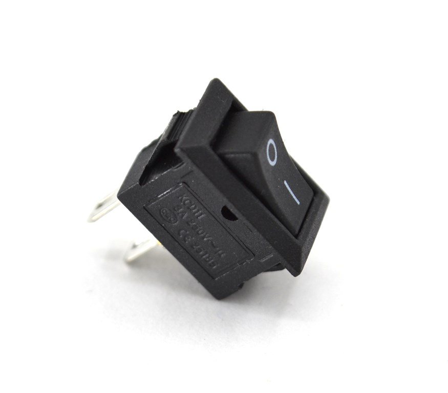 Mini Dikdörtgen Siyah Elektrik Anahtarı 1-0 Işıksız Rocker 12V-220V