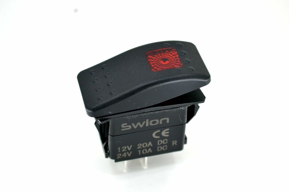 Marine Karavan Anahtar 12V 24V Kırmızı Işıklı Carling Tip 1-0