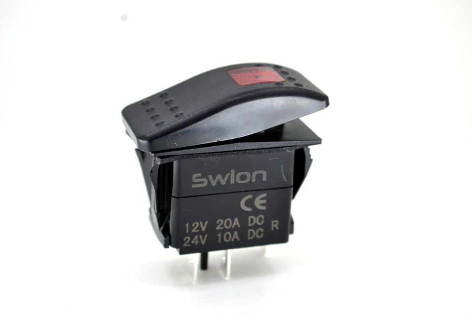 Marine Karavan Anahtar 12V 24V Kırmızı Işıklı Carling Tip 1-0