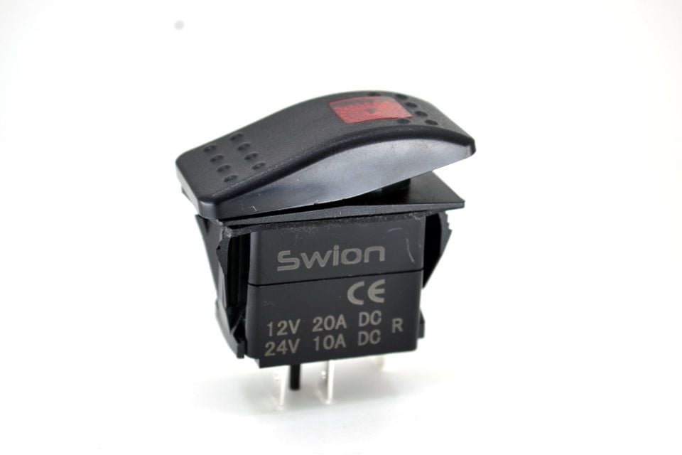 Marine Karavan Anahtar 12V 24V Kırmızı Işıklı Carling Tip 1-0