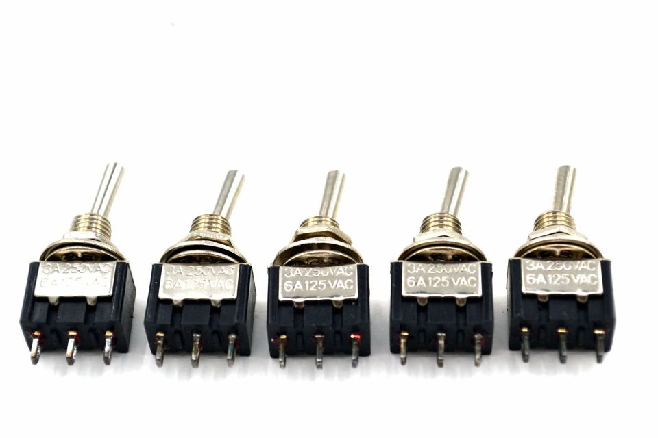 Mini Toggle Switch 1-0 Metal Anahtar 3 Pin 12V-220V (Min Sipariş 100 Adet)