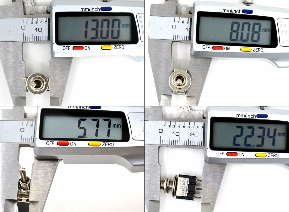 Mini Toggle Switch 1-0 Metal Anahtar 3 Pin 12V-220V (Min Sipariş 100 Adet)