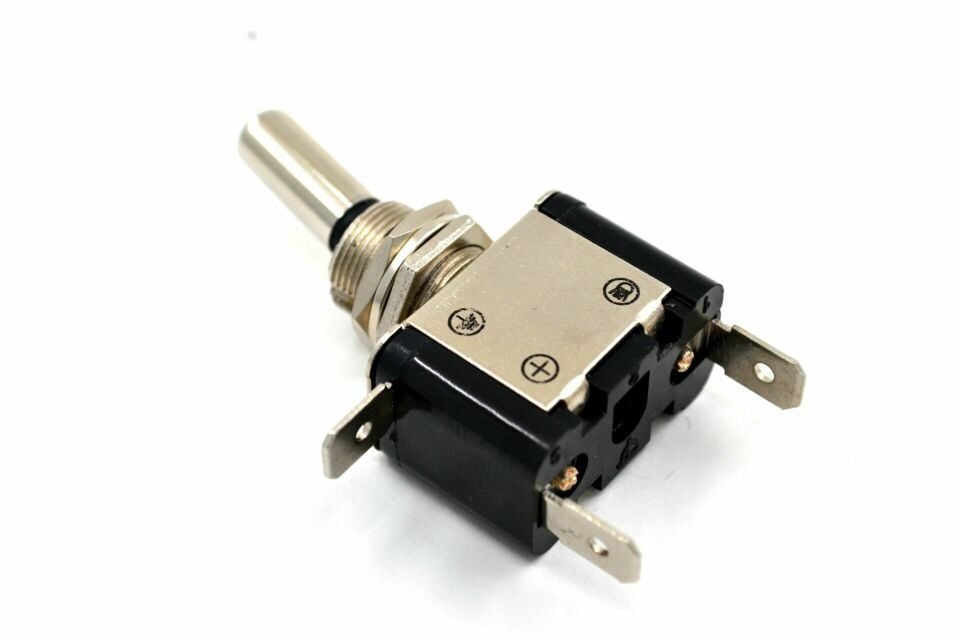 Toggle Switch 1-0 Kırmızı Ledli Metal Anahtar 3 Pin 12V MT-ANS03