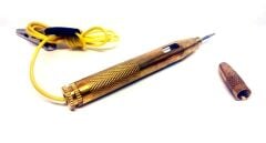 Oto Elektrik Kontrol Kalemi Işıklı Test 12V 24V Uyumlu 60cm Kablolu Aluminyum Gövde